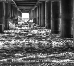 Black & White Steel Pier Pillars Atlantic City